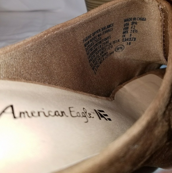 American Eagle Open Toe Boot Size 9.5 Brown Suede - Picture 6 of 8